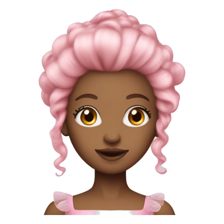 Sugarplum Fairy Nutcracker pink hair sticker