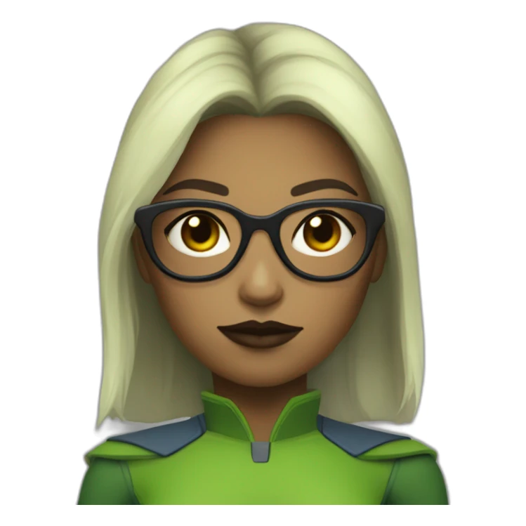 Martian Manhunter girl with glasses sticker
