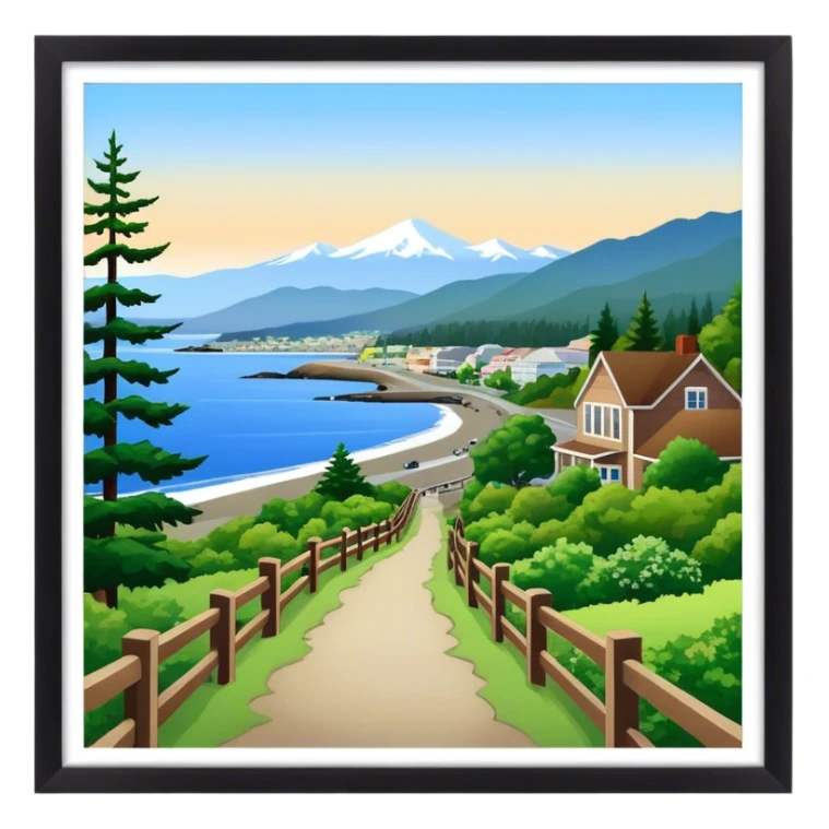 Port Angeles Washington town and walking trail sticker