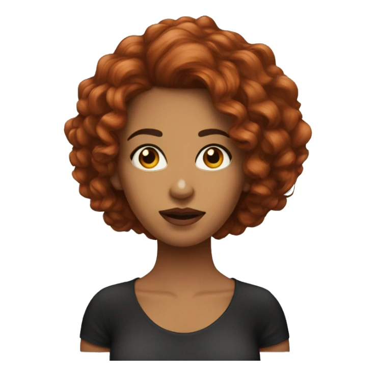 Mulher-branca-ruiva-cabelo-comprido-olhos- pretos sticker