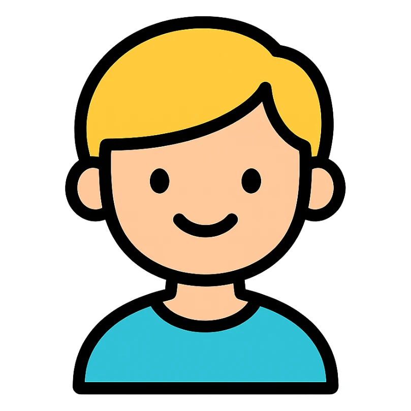 color outline icon of a boy sticker