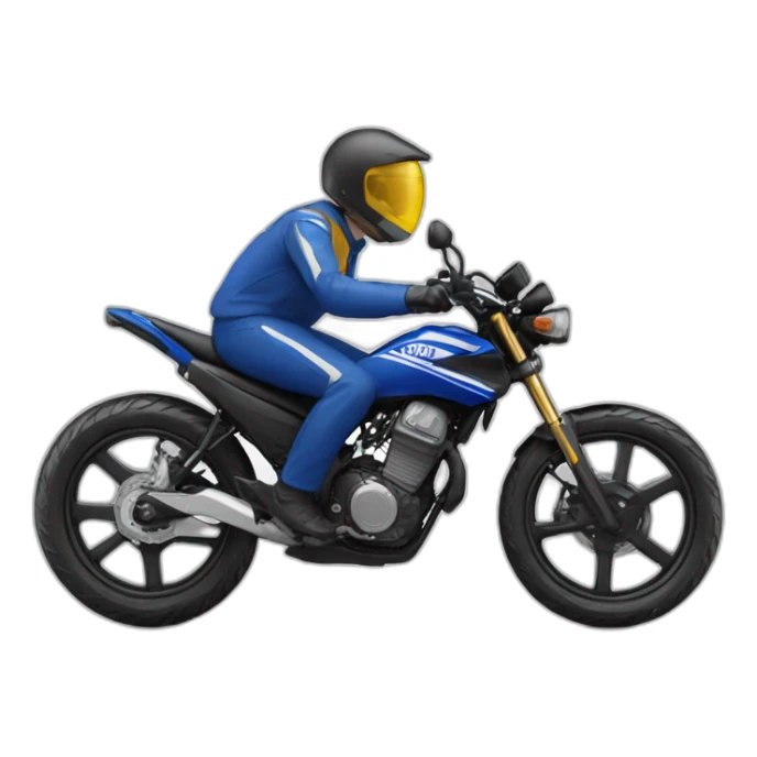 Man make wheeling with yamaha cross bike sticker