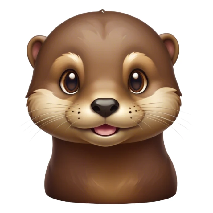 Cinematic Comical Otter Portrait Emoji, Head tilted dramatically with an exaggeratedly amused expression, featuring a striking, glossy brown Fur with a playful glint in its wide, expressive eyes filled with playful disbelief, Simplified yet hilariously expressive features, highly detailed, glowing with a slightly sassy glow, high shine, dramatic yet playful, stylized with an air of cheeky aquatic mischief, bright and endearing, soft glowing outline, capturing the essence of a spirited and over-the-top otter, so meme-worthy it feels like it could splash its way into internet fame instantly! sticker