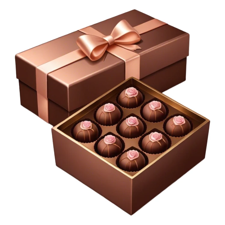 Rose gold gift box of chocolate truffles  sticker