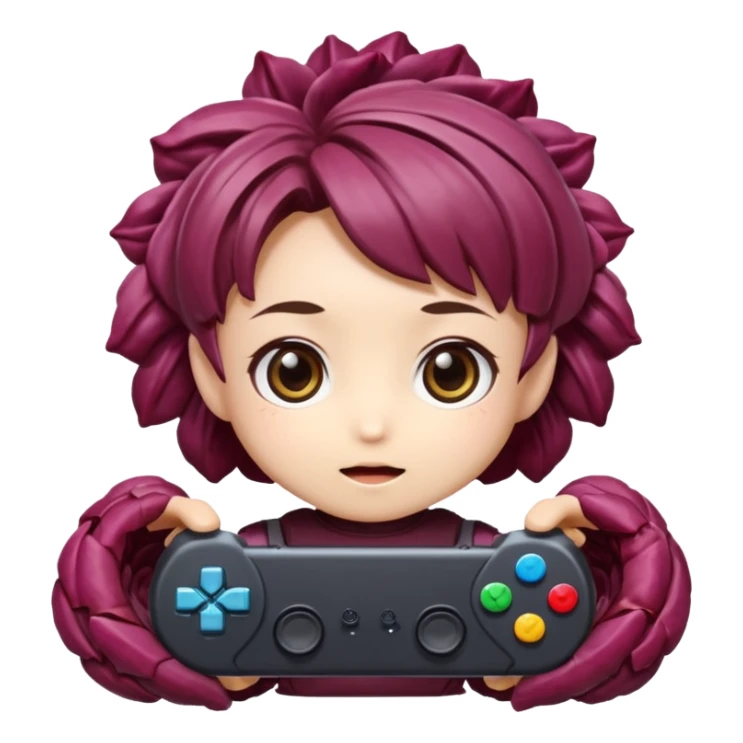 radicchio animato gamer senza persona stile chibi  sticker