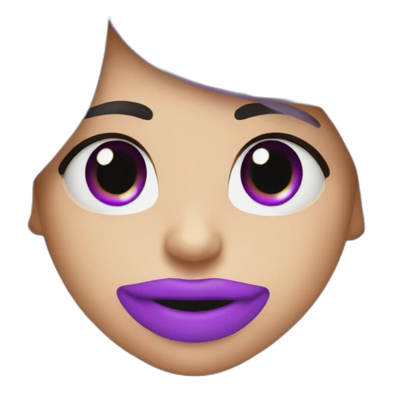 Heart eyes purple  sticker