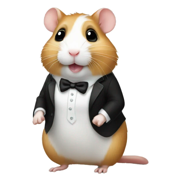 hamster with tuxedo sticker