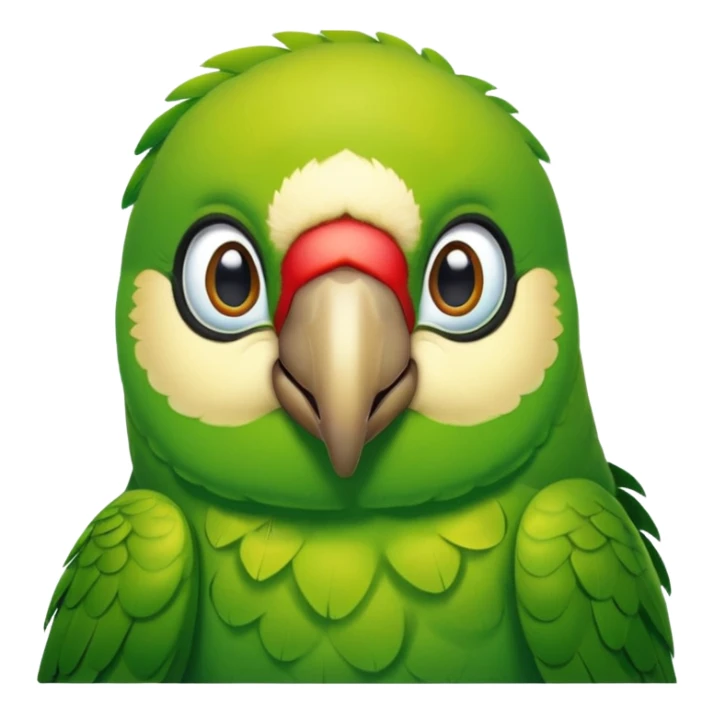 Green parrot face which doing a 'yes sir' gesture sticker