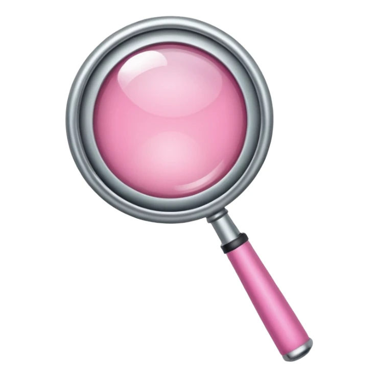 mix light pink dark pink and white girly internet with a magnifying glass sticker