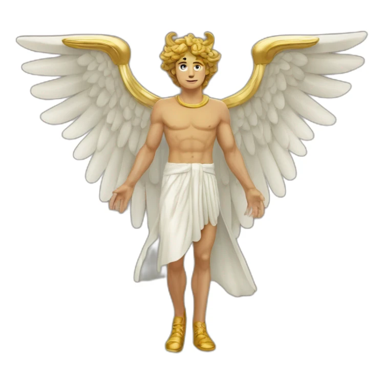 Hermes (the mythologic god) with wings shoes sticker