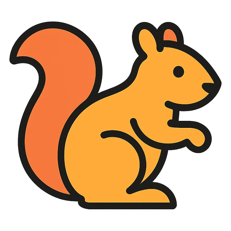 A squirrel sticker