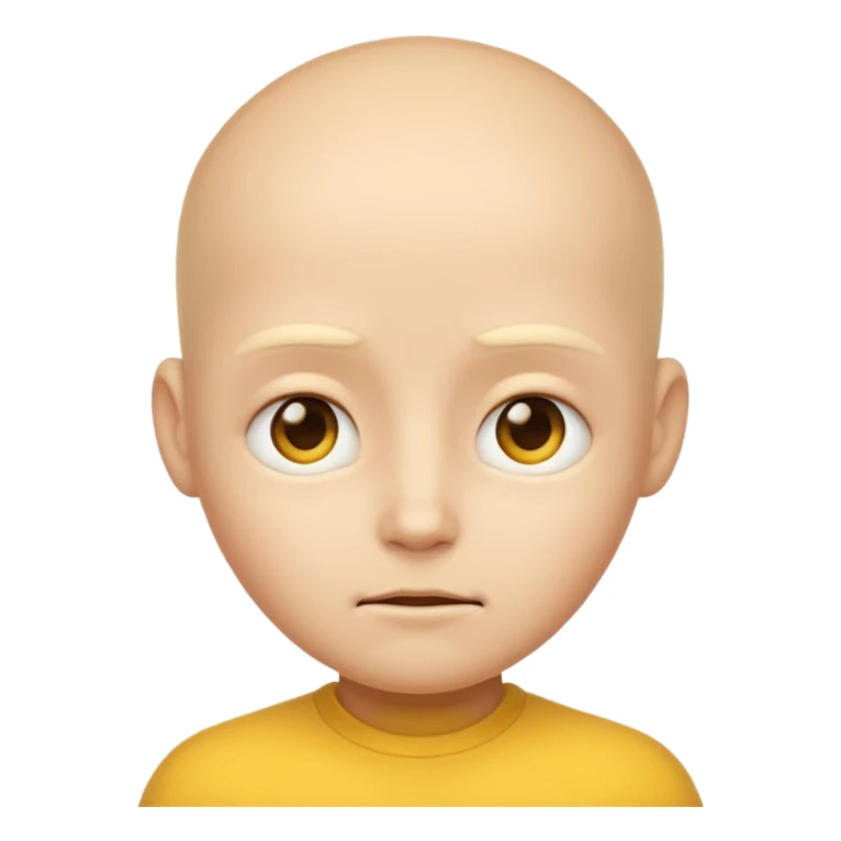 Human emoji with *NO* eyebrows staring into your soul  sticker