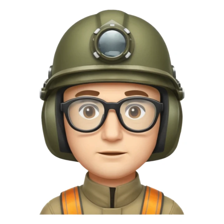 man wearing raiding helmet and glasses sticker