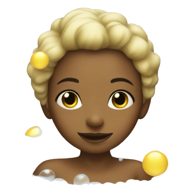 Girl in a tub full of bubbles  sticker