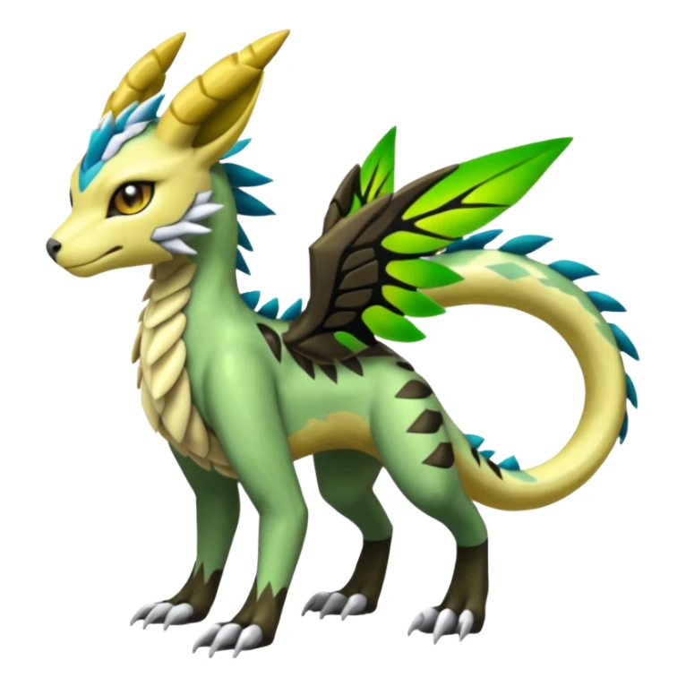  Exotic Dragonic Feathery ScalyMeloetta-Zygarde-Zeraora-Renamon-Protogen-Palkia-hybrid-fusion-Fakémon-creature, full body sticker