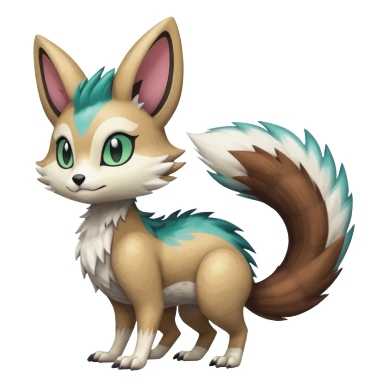 Meloetta-Vernid-Trico-Sergal-Furret-Pokémon-Fakémon-creature sticker