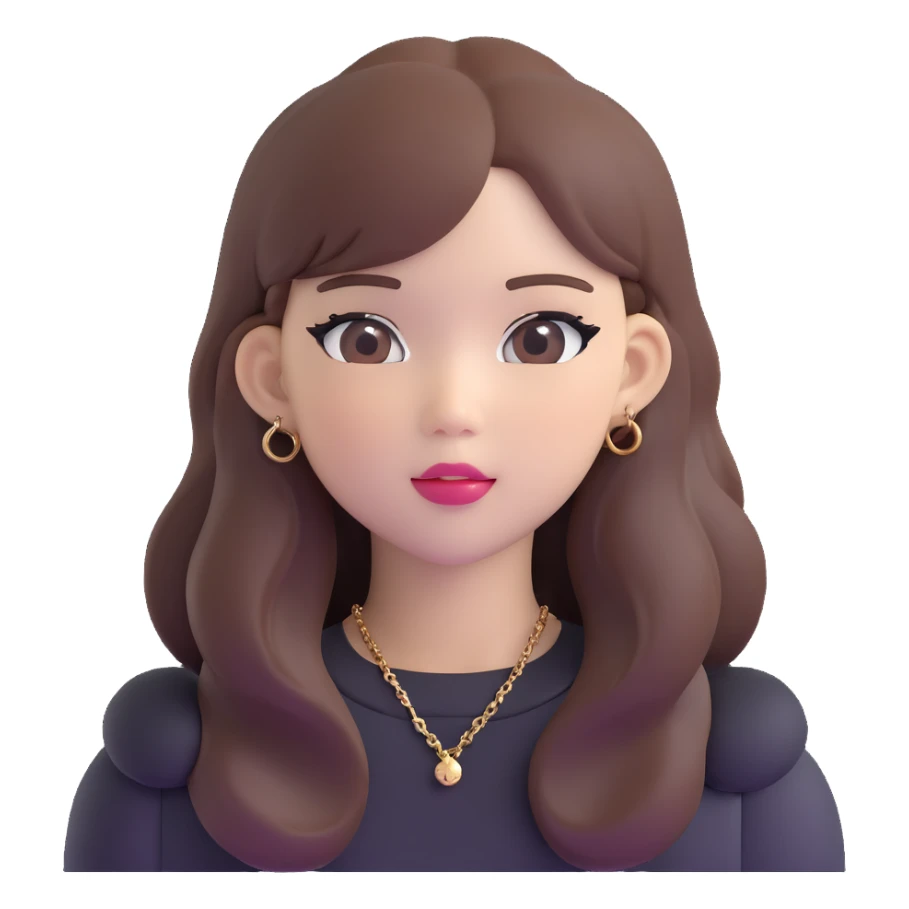 Jennie from BLACKPINK with brown hair sticker