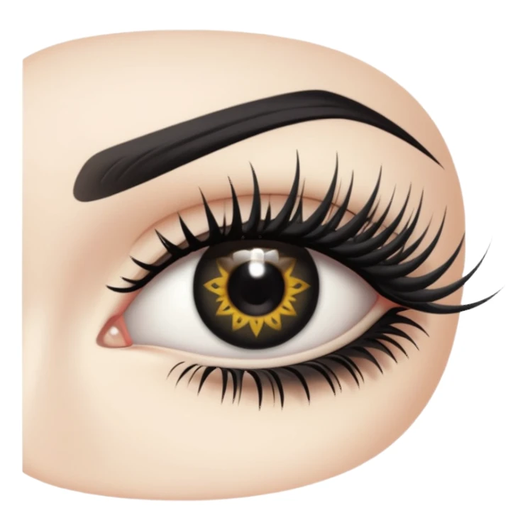 1 big pretty gothic female eye with long eyelashes  sticker