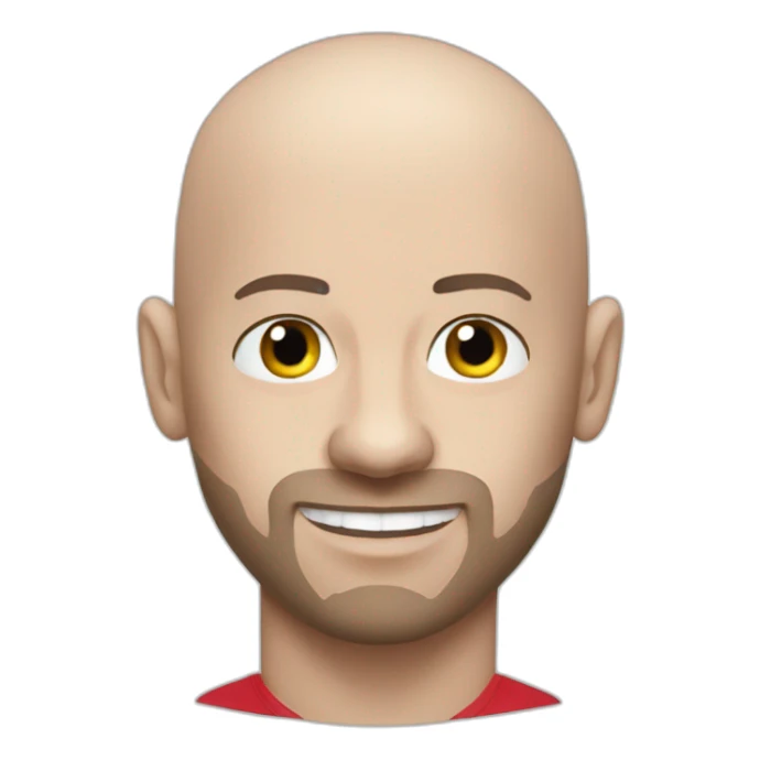 bald messi footballer sticker