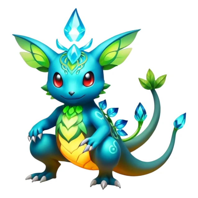 Elemental magical natural Pokémon-Fakémon-creature sticker