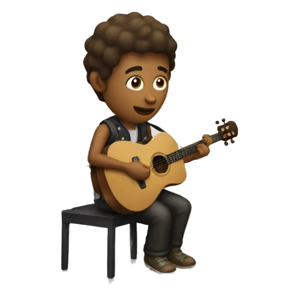 a musician making music in his macbook sticker