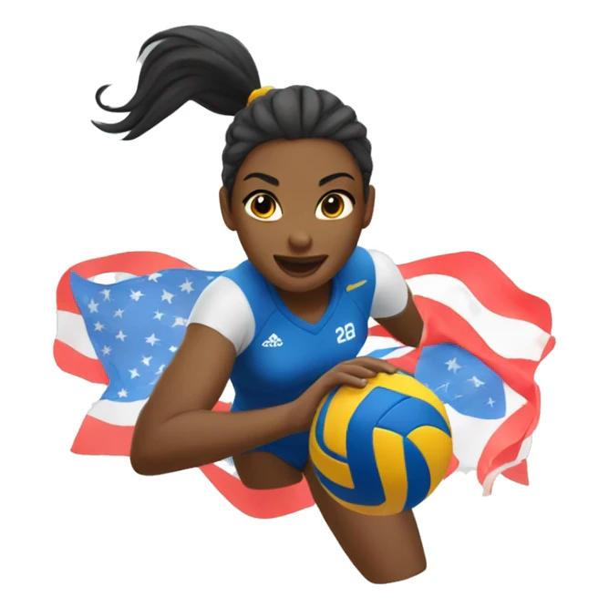 summer olympics girl volleyball sticker