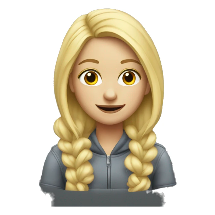 blonde girl in car portrait sticker