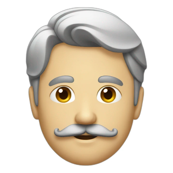 Homme a la moustache carré sticker