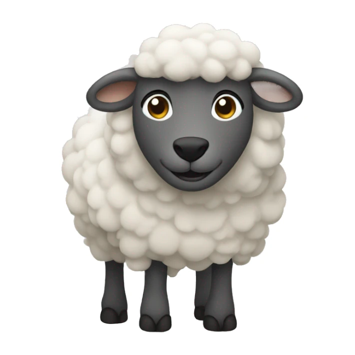 A sheep with the "rock on" hand sign sticker