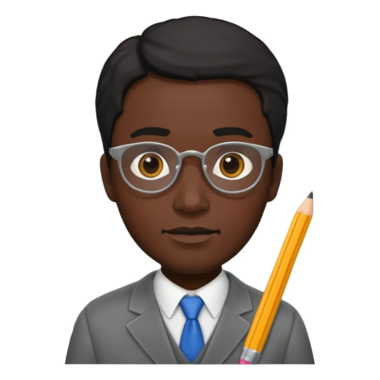 teacher man with black skin sticker