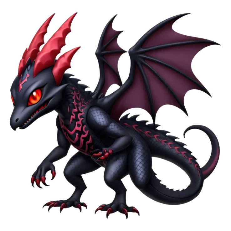 Shiny Epic Badass Gothic Dark Evil Noibat-Salandit-Darkrai-Hybrid sticker