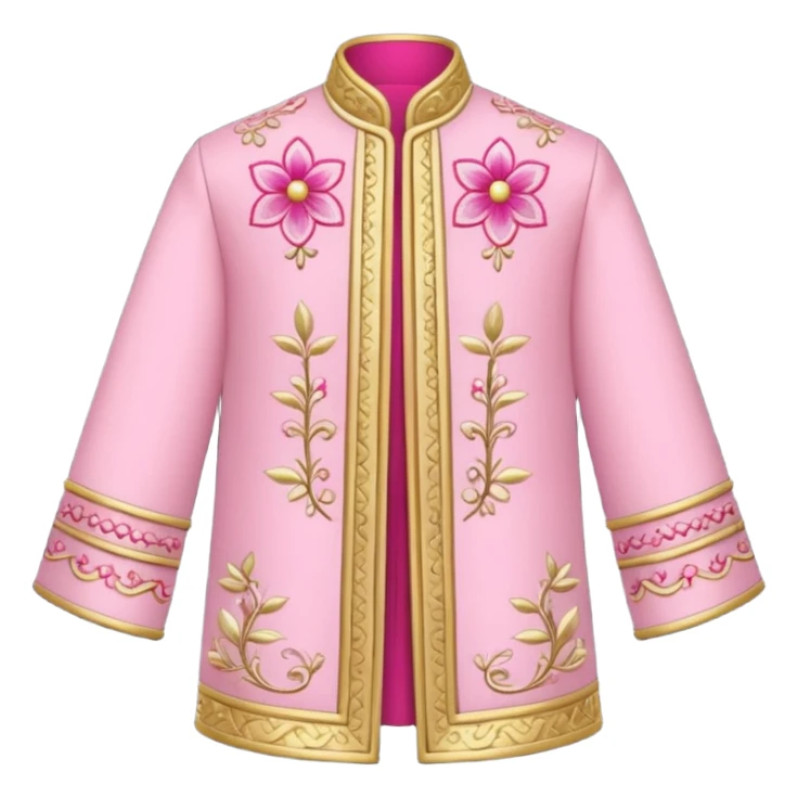 pink traditional clothing ornament sticker