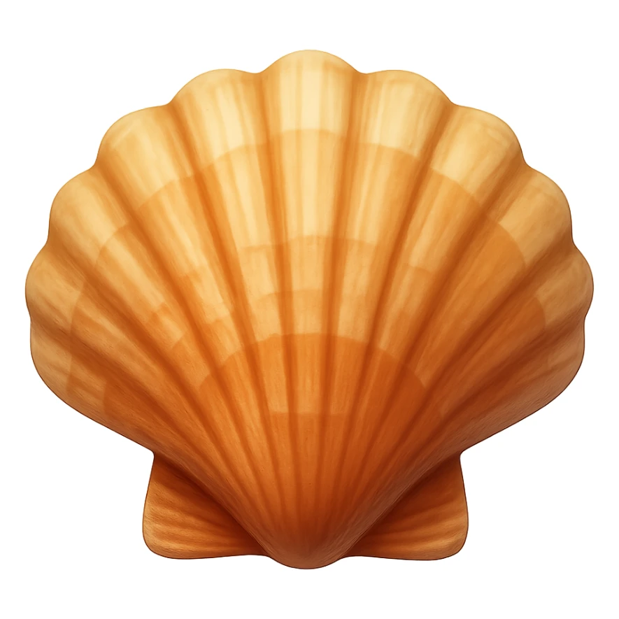 Детализированный емодзи ракушки на пнгфоне без фона sticker