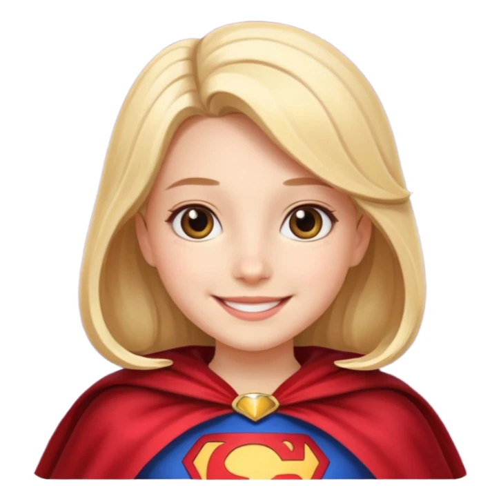 make ma an emoji of a fearless girl with a cape sticker