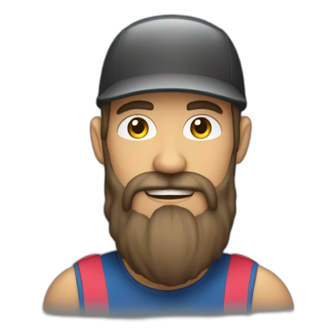 Hombre con barba deportivo andando en bicicleta sticker