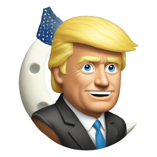 Trump Bitcoin to the moon sticker