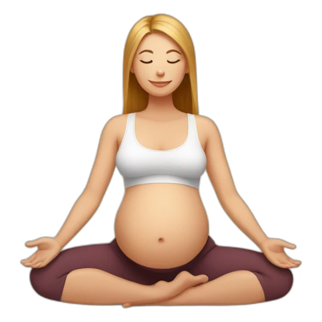 Pregnant yoga sticker