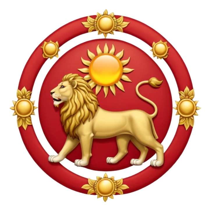 Lion and sun flag of imperial Iran sticker