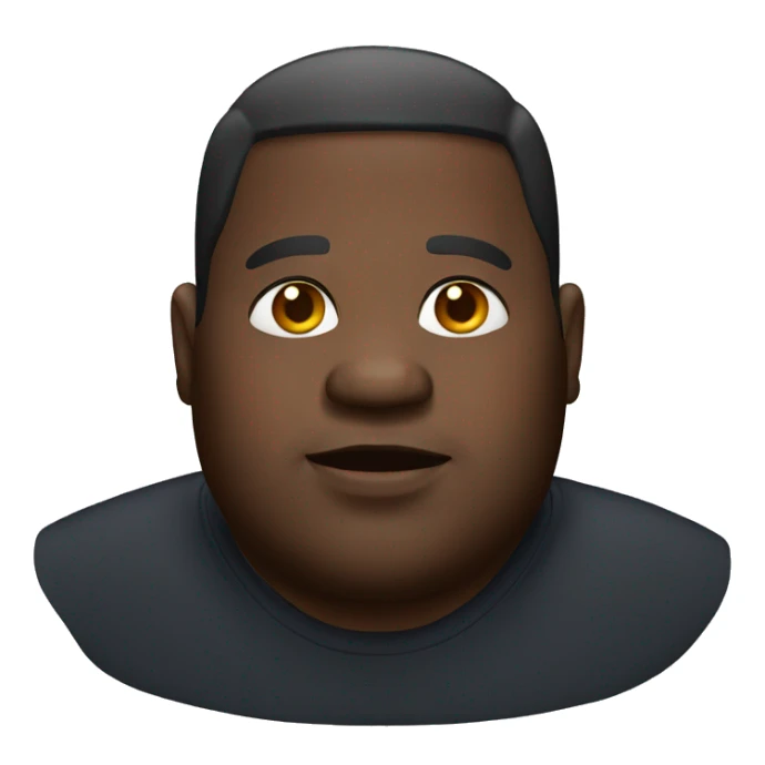fat black man sticker