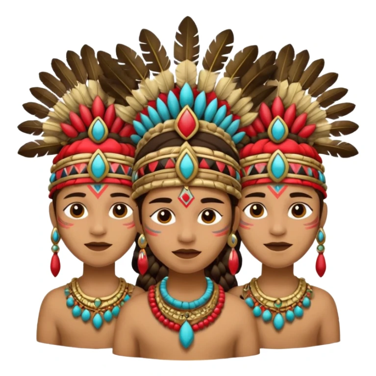 tribals in tribal colors fstival time sticker
