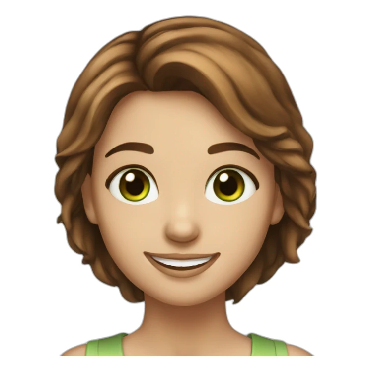 beautiful-girl-brown-hair-green-eyes-smile sticker