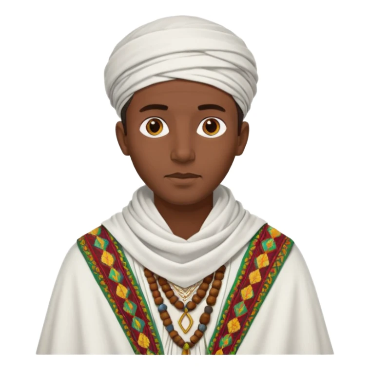 Ethiopian man in traditional clothing sticker