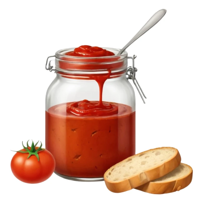 Food preservation and cooking- Tomato jar and homesmade bread sticker