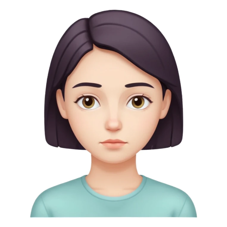 minimal flat emoji with mild tension,
slightly raised eyebrows,
thoughtful expression,
balanced emotion,
soft pastel tones,
modern health tracking app style,
transparent background,
vector illustration
 sticker