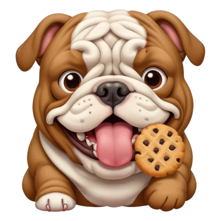 biscuit-eating bulldog lint licker sticker