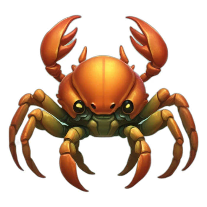 alien crab creature scifi roguelike rpg style inspired by slay thee spire sticker