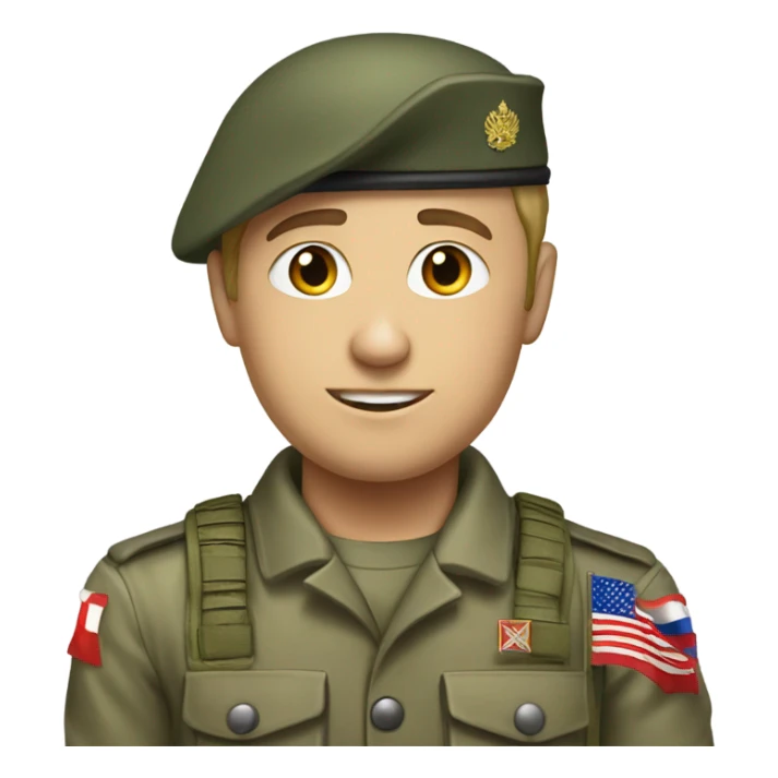 super realistic white soldier with russian flag sticker