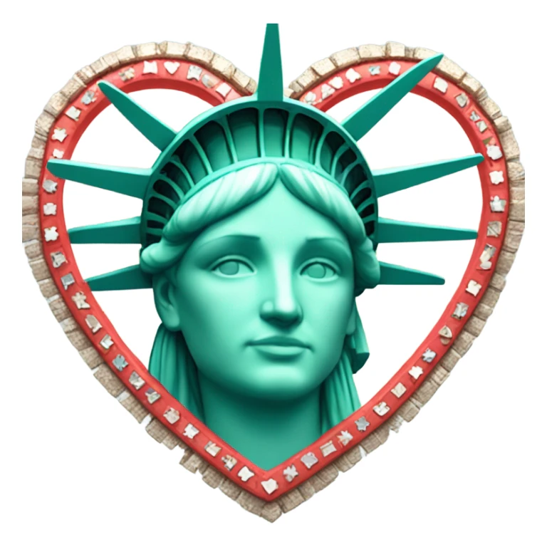 Statue of liberty love sticker