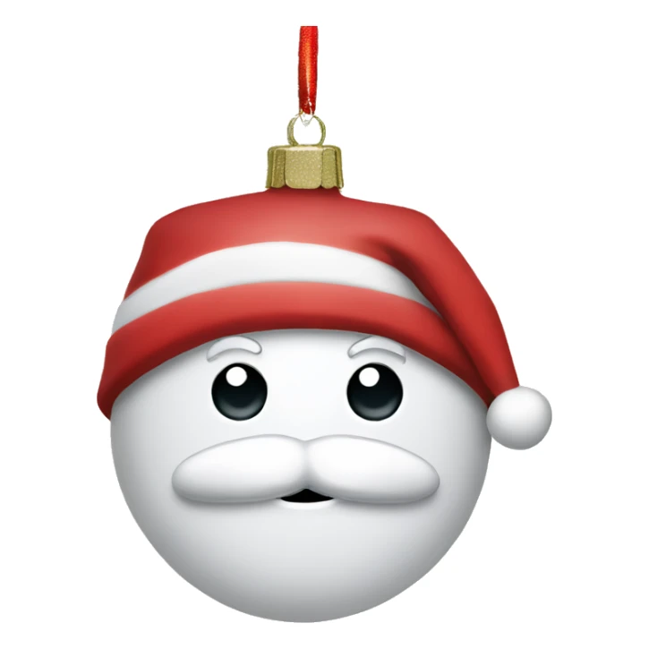 Santa hat ornament  sticker