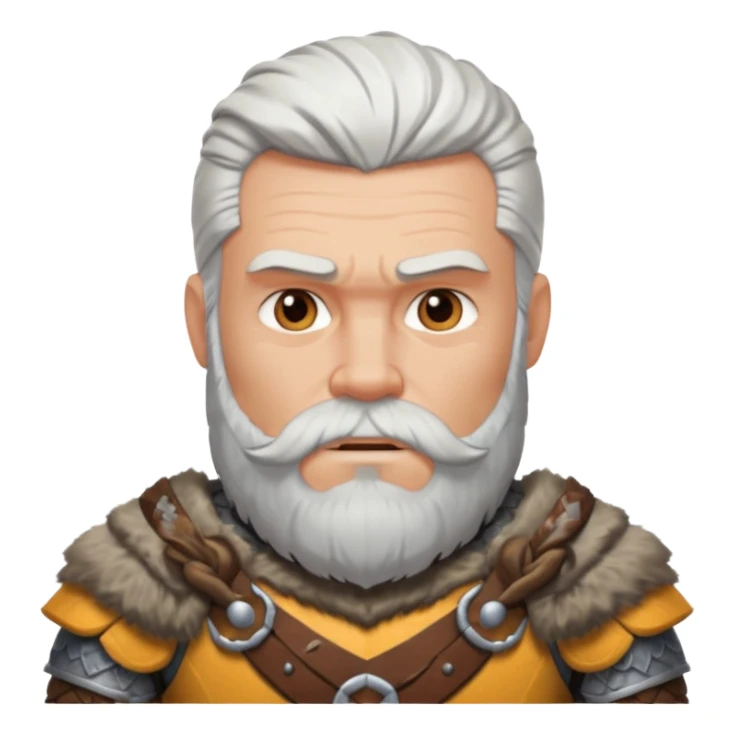 bearded Vikings with white hair sticker